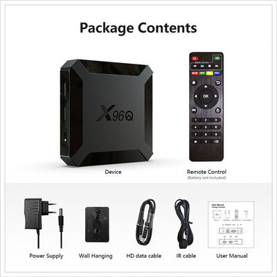 Caixa de TV OEM OTT Android 10 X96Q Pro 4K 3D Smart  Box com WiFi 2.4G 5G