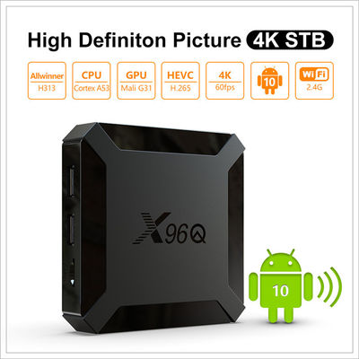 X96Q Smart Allwinner OTT Android TV Box H313 Quad Core 2GB 16GB Controle de Voz