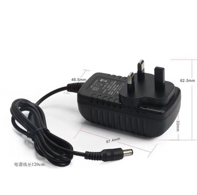 Fonte de alimentação AC DC 9v regulamentada pela UE 1A 2A 24w 2000ma 12v PSU
