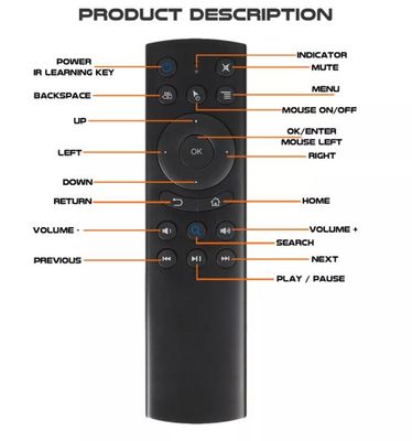Multifuncional IR Aprendizagem Controle Remoto por Voz Bluetooth DC 2.2v-3.6v