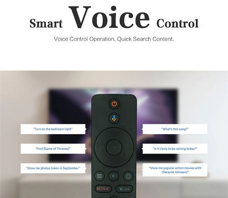 Controle remoto de TV ativado por voz TVMATE Bluetooth 4.2 para decodificador Android