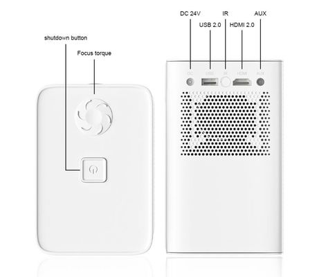 ARM Cortex A7 3D Mini Projetor Multimídia Led 1080p Quad Core