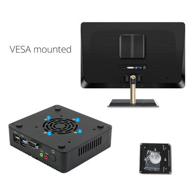 Mini estação de trabalho industrial Linux Pfsense sem ventoinha PC N2930 300 Mbps VGA RS232