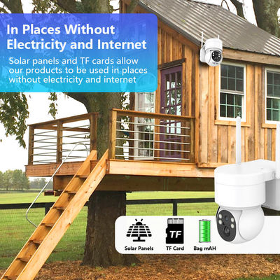 Câmera PTZ inteligente GSM Tuya Solar Digital CCTV com cartão SIM