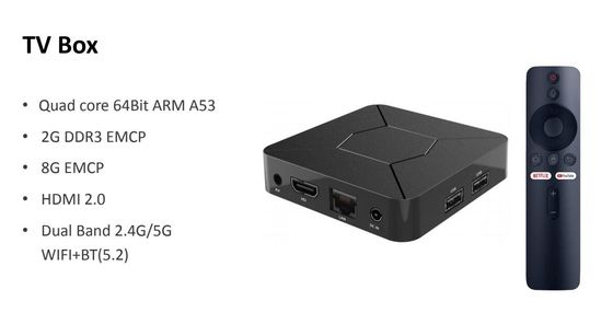 Caixa superior de aparelho de televisão de Android da caixa da tevê da caixa ATV 4K HD da tevê de Google
