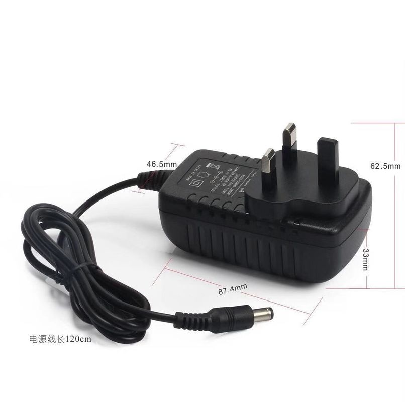Adaptador CA CC regulado de 3 pinos do Reino Unido 12v 3a SMPS 1a 1,5a 2A 2,5a