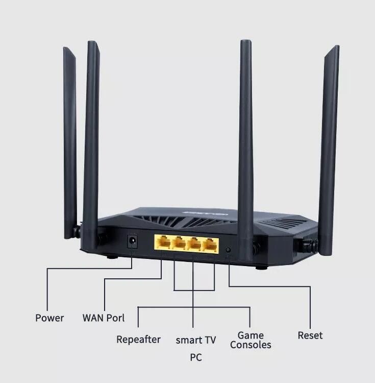 Modem de fibra óptica roteador de alta velocidade AX1800 Wifi 6 roteador 2,4 G e 5,0 GHz dupla frequência para residências com penetração na parede King Router